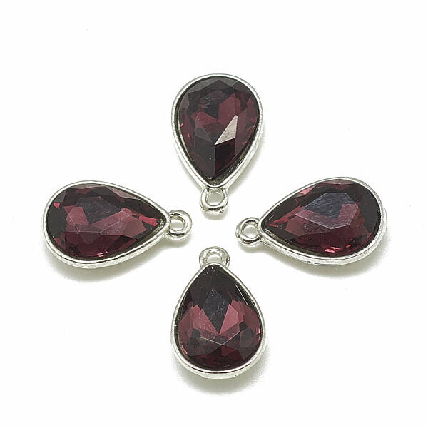 Alloy Glass Charms