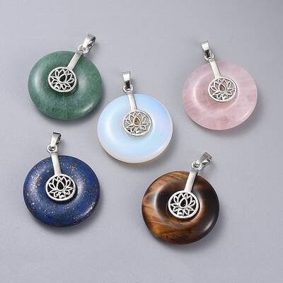 Natural & Synthetic Mixed Stone Pendants