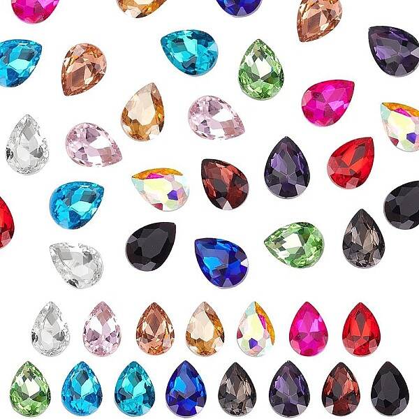 Pointed Back Glass Rhinestone Cabochons