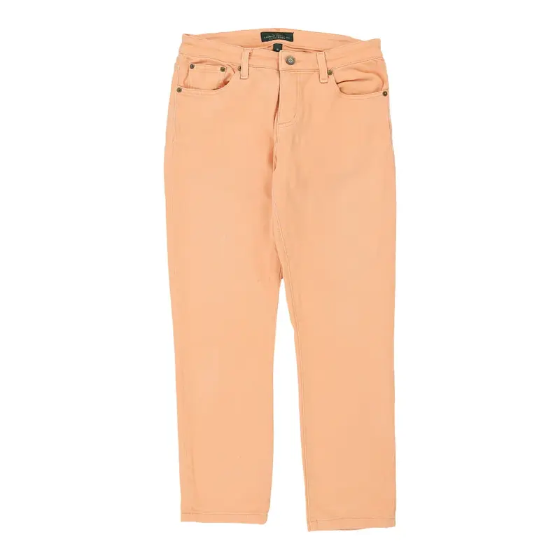 LRL Ralph Lauren Trousers - 30W UK 8 Orange Cotton | Size: UK 8