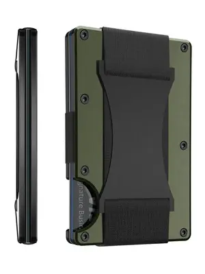 Men's Simple Style RFID Blocking Card Holder, Casual Trendy Card Holder with Banknote Strap, Casual Trendy Cardholder for Dai...