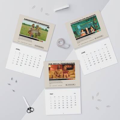Wes Anderson Wall Calendar (2024)