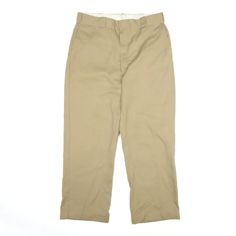 DICKIES Workwear Trousers Beige Regular Straight Mens W34 L27