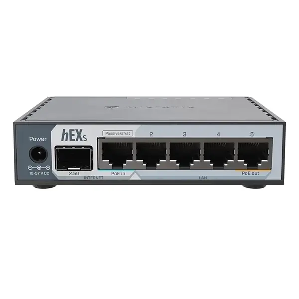 E60iUGS Mikrotik hEX S 2.5Gbps SFP+ 5x Gigabit LAN Ports USB 3.0 PoE Wired Router