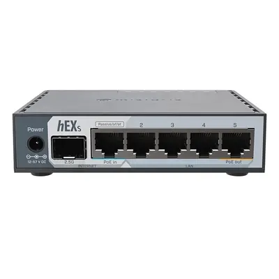 Mikrotik E60iUGS | hEX S 2.5Gbps SFP+ 5x Gigabit LAN Ports USB 3.0 PoE Wired Router