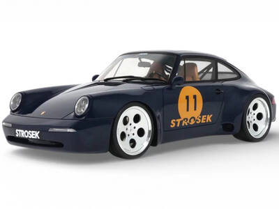 2024 Porsche 911 Strosek Mega 30 #11 Blue 1/18 Model Car by GT Spirit