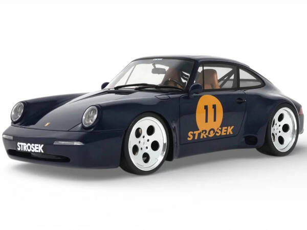 2024 Porsche 911 Strosek Mega 30 #11 Blue 1/18 Model Car by GT Spirit