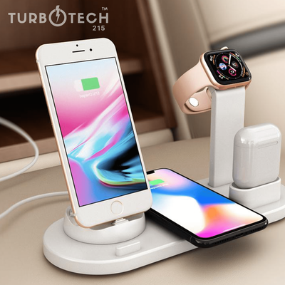 4 in 1 Wireless Charging Dock Charger Stand for iPhone Airpods Apple Watch