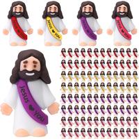 100 Pcs Mini Jesus Figures Little Jesus Figures with Jesus love You  Mini Jesus Statueto Hide and Seek Sunday School Religiou...