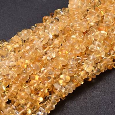 Natural Citrine Chip Beads Strands