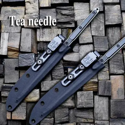 High-end stainless steel tea needle, matcha tea prying tool, suitable for tea ceremony, Valentine's Day and Father's Day gift...