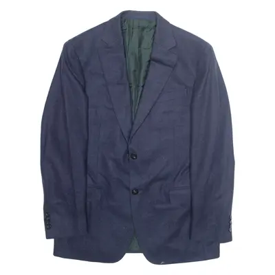 EMIL MULLER Mens Blazer Jacket Blue Wool L