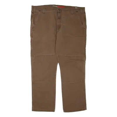 DICKIES Flex Mens Trousers Brown Regular Straight W42 L32