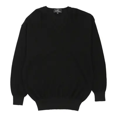 Les Copains V-neck Jumper - XL Black Wool