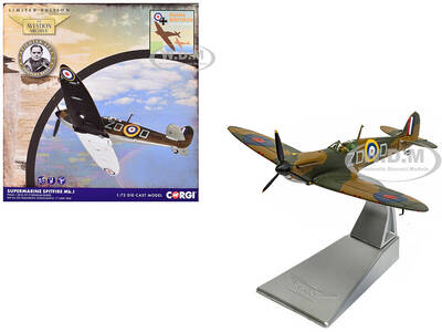 Supermarine Spitfire MkI Fighter Aircraft P9443 ZD-D, Flight Lieutenant Douglas Bader, No. 222 Squadron, Battle of Britain ...