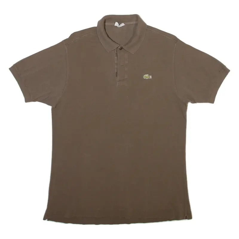 LACOSTE Mens Polo Shirt Brown L