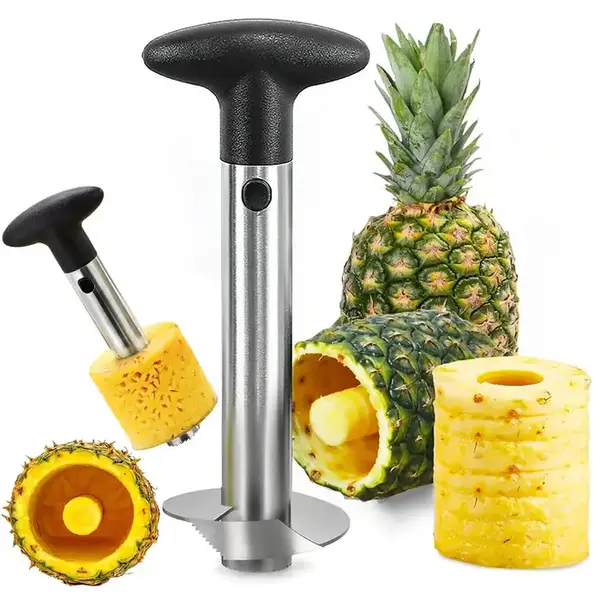 Pineapple Corer and Slicer Cutter Stainless Steel Tool for Easy Fruit Removal Kitchen Gadgets Kitchenware（Blade diameter 3....
