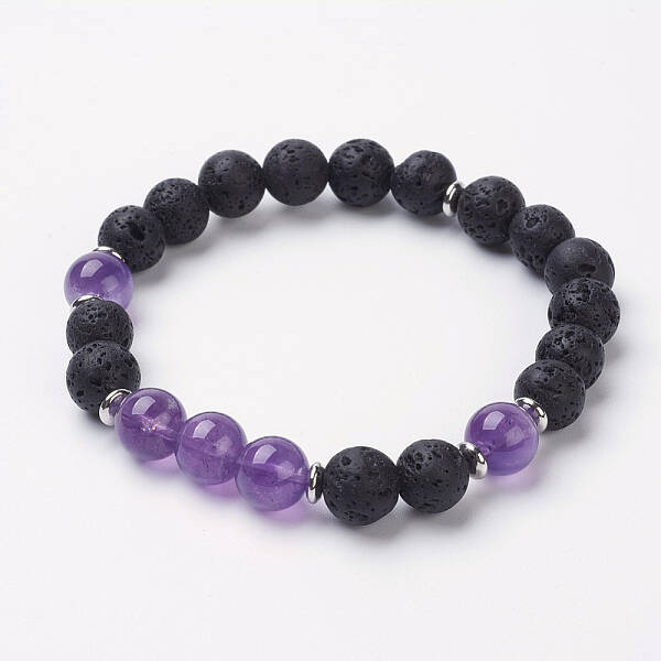 Natural Amethyst Stretch Bracelets