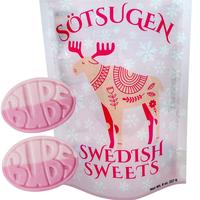 Bubs Wild Strawberry Pomegranate Oval Swedish Candy 1/2 lb -Sweet Bonbon