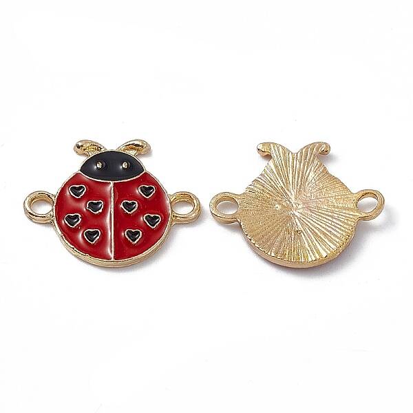 Alloy FireBrick Enamel Connector Charms