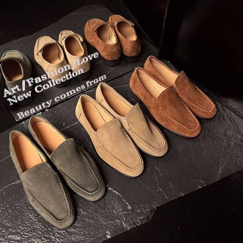 CHIKO Baraka Square Toe Block Heels Loafers Shoes