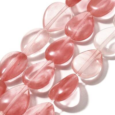 Cherry Quartz Glass Beads Strands