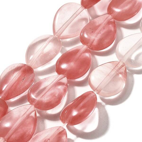 Cherry Quartz Glass Beads Strands