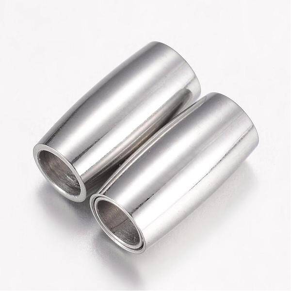 Tarnish Resistant 304 Stainless Steel Magnetic Clasps with Glue-in Ends