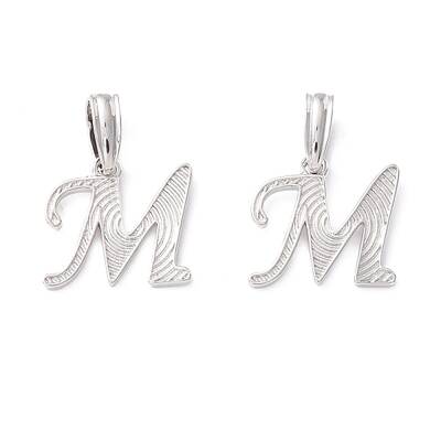 Rack Plating Eco-Friendly Brass Letter Pendants