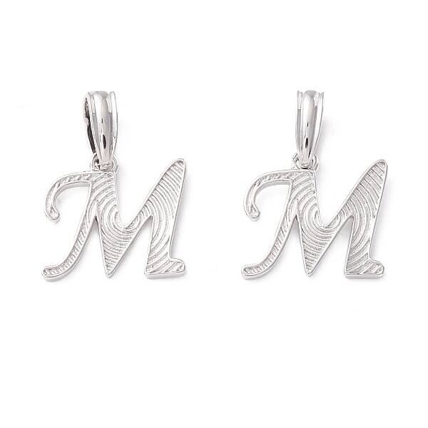 Rack Plating Eco-Friendly Brass Letter Pendants