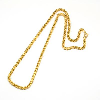 304 Stainless Steel Wheat Chain Necklace Making