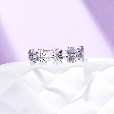 304 Stainless Steel with Rhinestone Adjustable Finger Rings