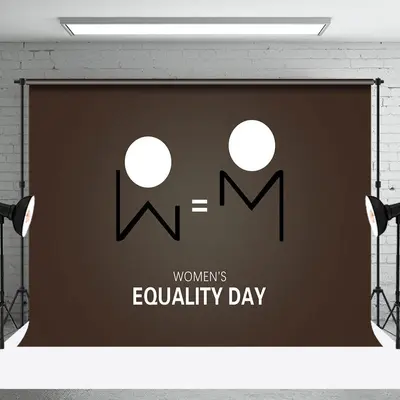 Dark Grey Equal Sign Womens Equality Day Backdrop