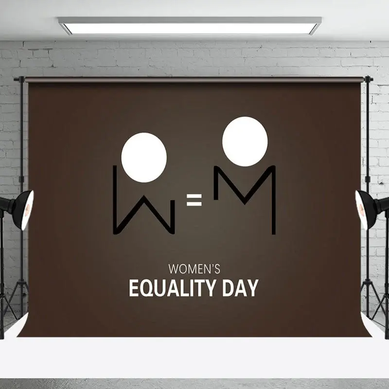 Dark Grey Equal Sign Womens Equality Day Backdrop