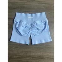 SHLSPOP Logo Impact Shorts, Seamless Yoga Shorts with Low Waist, Scrunch Bum Gym Shorts, Workout Biker Shorts Stretch Fitness...