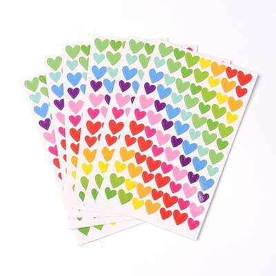Heart Pattern DIY Cloth Picture Stickers