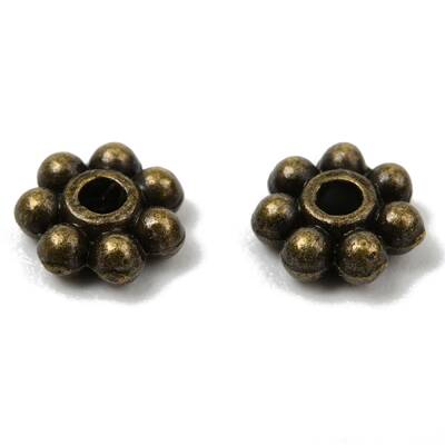 Tibetan Style Alloy Beads Daisy Spacer Beads