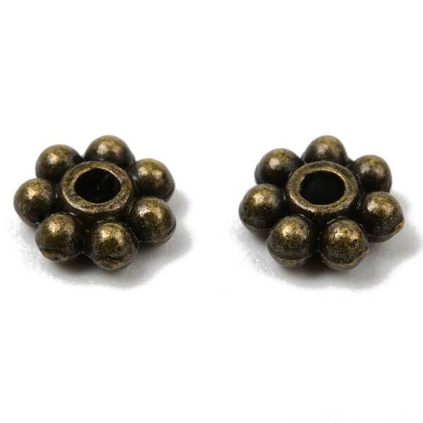 Tibetan Style Alloy Beads Daisy Spacer Beads