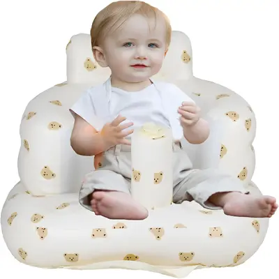 Baby Inflatable Seat for Babies 3-36 Months, Built in Air Pump, Baby Support Seat Summer Toddler Chair for Sitting Up, Baby S...