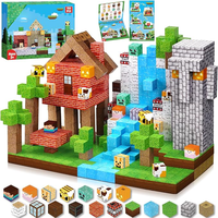 Magnetic Blocks-150PCS Magnetic Building Blocks Magnetic Tiles Stacking, Build Mine Magnet World Set, STEM Montessori Sensory...