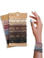 Boho Style Elastics Hair Tie (40pcs), High Stretch Hair Tie, Fashion Hair Accessories for Women & Girls, Minimalist Headwear ...