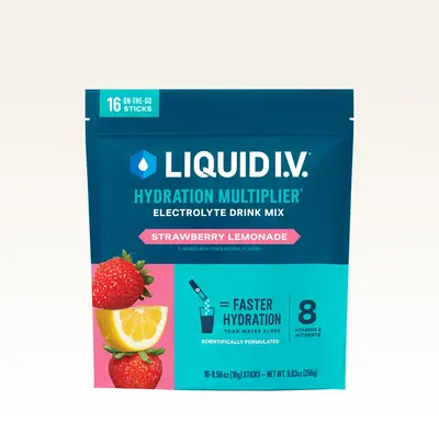 Liquid I.V. Hydration Multiplier - Strawberry Lemonade - Hydration Powder Packets | Electrolyte Powder Drink Mix | Convenient...