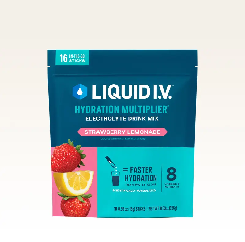 Liquid I.V. Hydration Multiplier - Strawberry Lemonade - Hydration Powder Packets | Electrolyte Powder Drink Mix | Convenient...