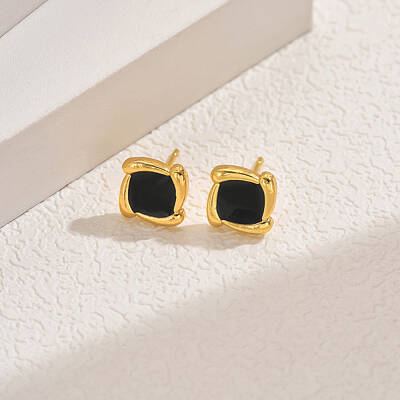 Alloy Square Stud Earrings