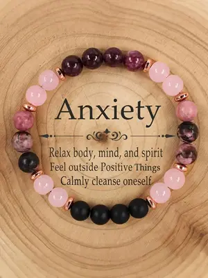 Natural Stone Beaded Bracelet, Anxiety Relief Bracelet, Fashion Accessories for Women & Men, Trendy All-Match & Exquisite Jew...