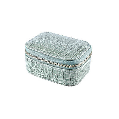 Rectangle PU Leather Jewelry Storage Zipper Boxes