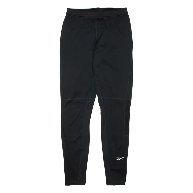 REEBOK Mens Track Pants Black Skinny M W24 L28