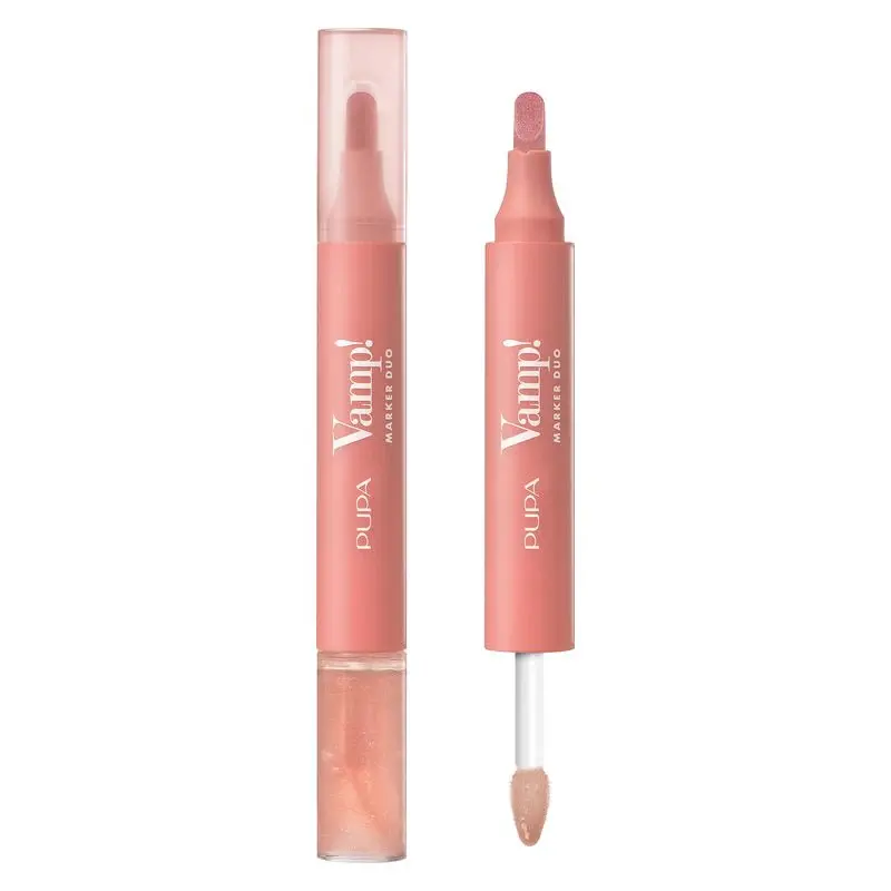 Pupa Vamp! Marker Duo - Lip marker and oily lip gloss 002 - Frozen Rose 4 ml