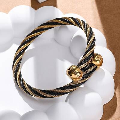 304 Stainless Steel Torque Bangles for Women