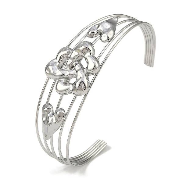 Non-Tarnish 304 Stainless Steel Hollow Open Cuff Bangles